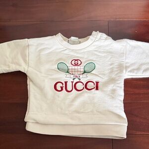 Gucci Kids White Tennis Sweatshirt